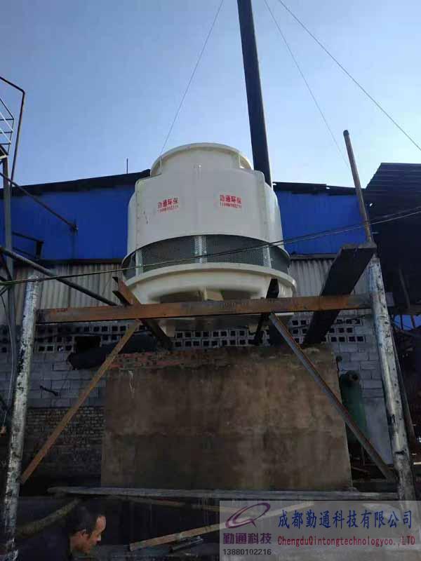 云南省曲靖市陸良縣GL-80T高溫冷卻塔安裝現(xiàn)場(chǎng)