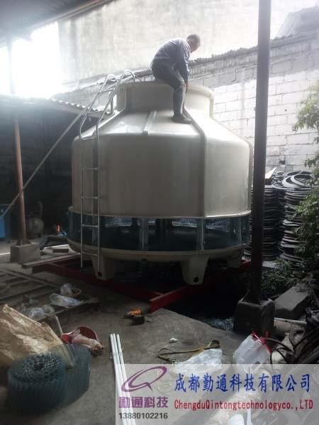 成都崇州冷卻塔：GL-150T，GL-125T冷卻塔安裝現(xiàn)場(chǎng)