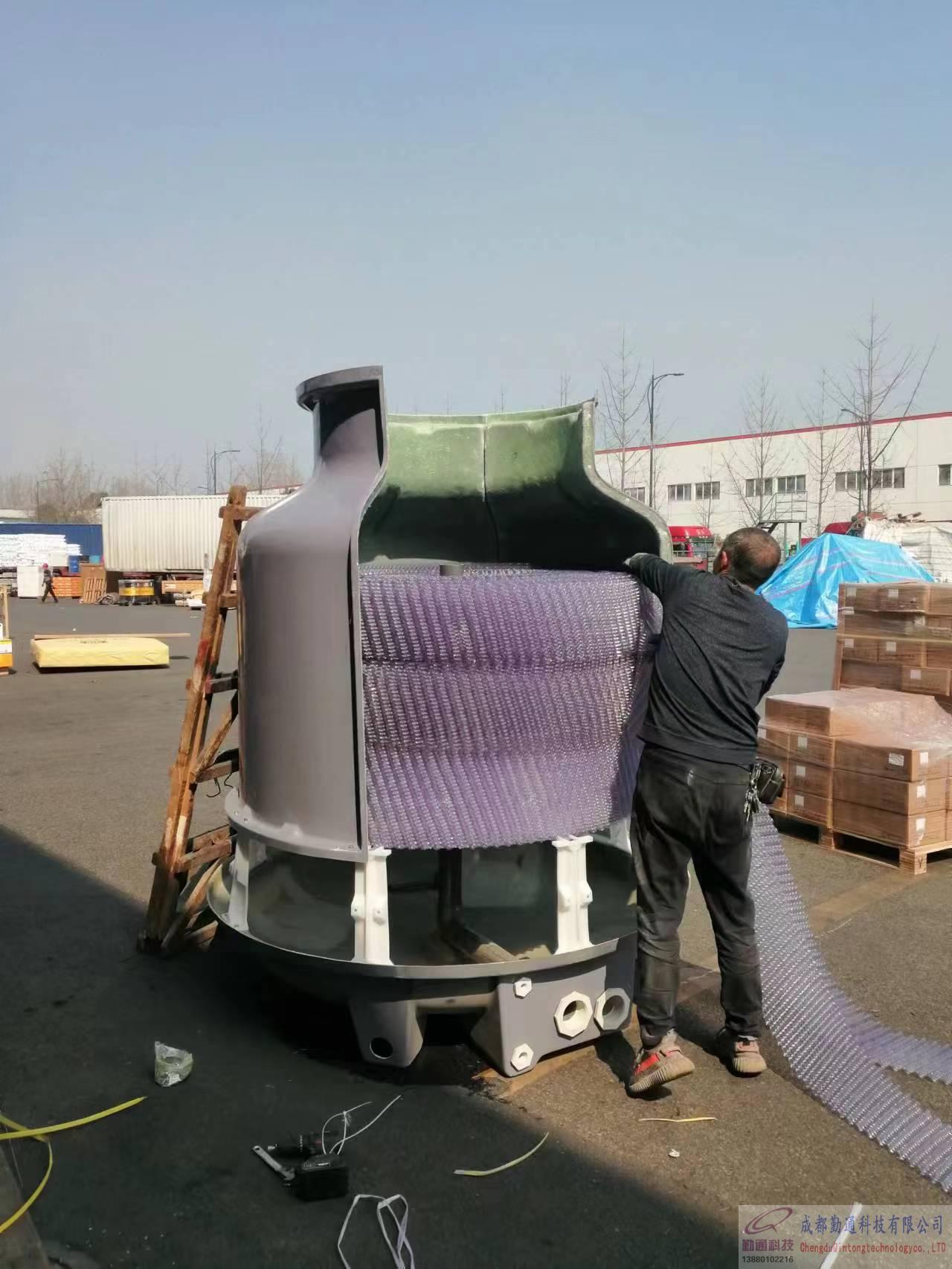 廣元冷卻塔組裝現(xiàn)場(chǎng)