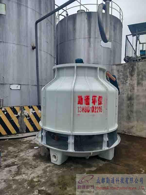 廣漢冷卻塔,廣漢80T圓形冷卻塔安裝現(xiàn)場(chǎng)